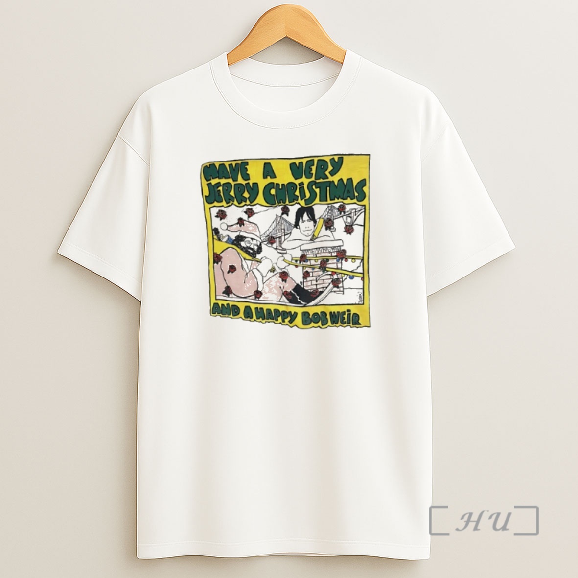 Officials Have A Very Jerry Christmas And A Happy Bob Weir Art Shirt Sweatshirt Tee