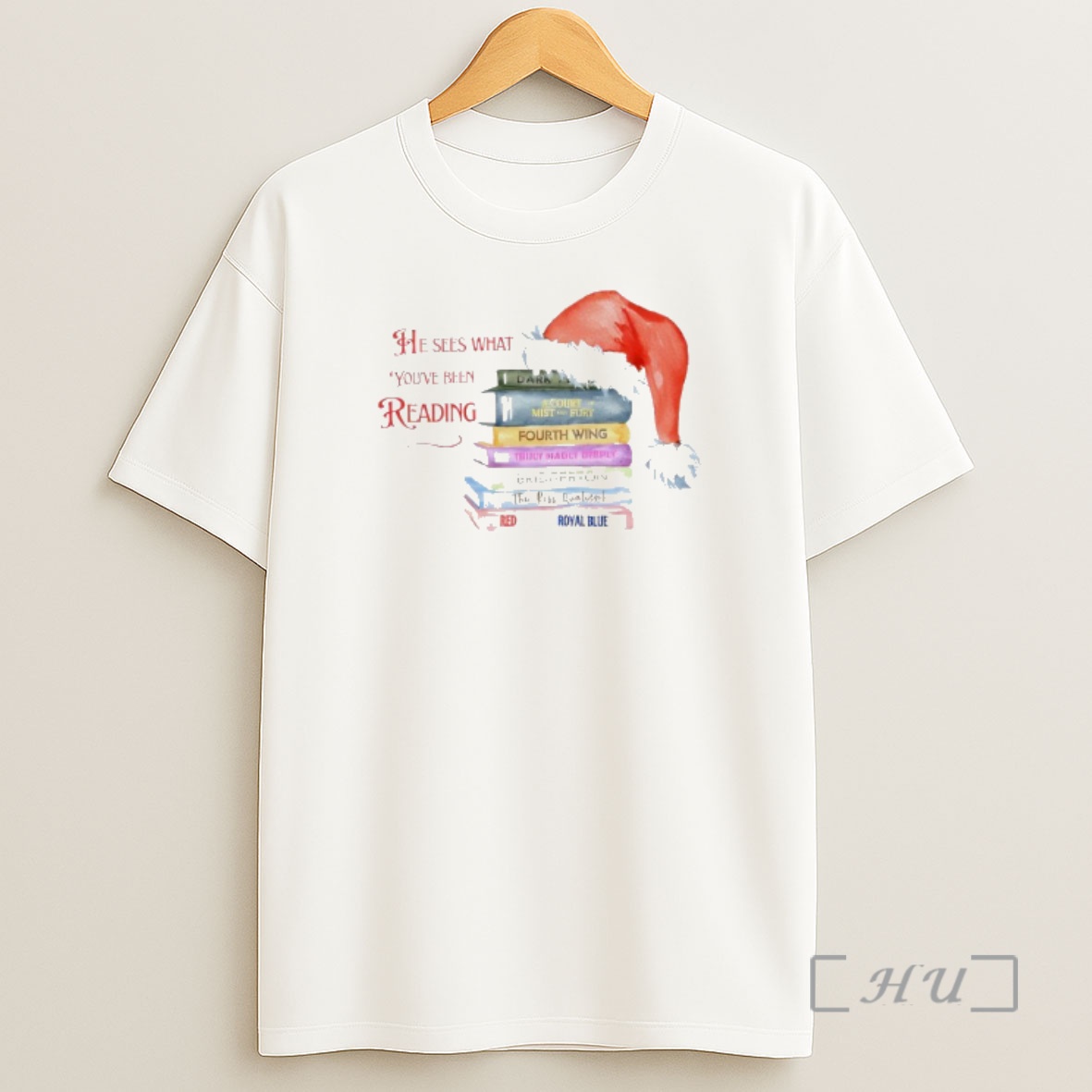 Officials He Sees What Youre Been Reading Spicy Santa Premium Shirt Sweatshirt Tee