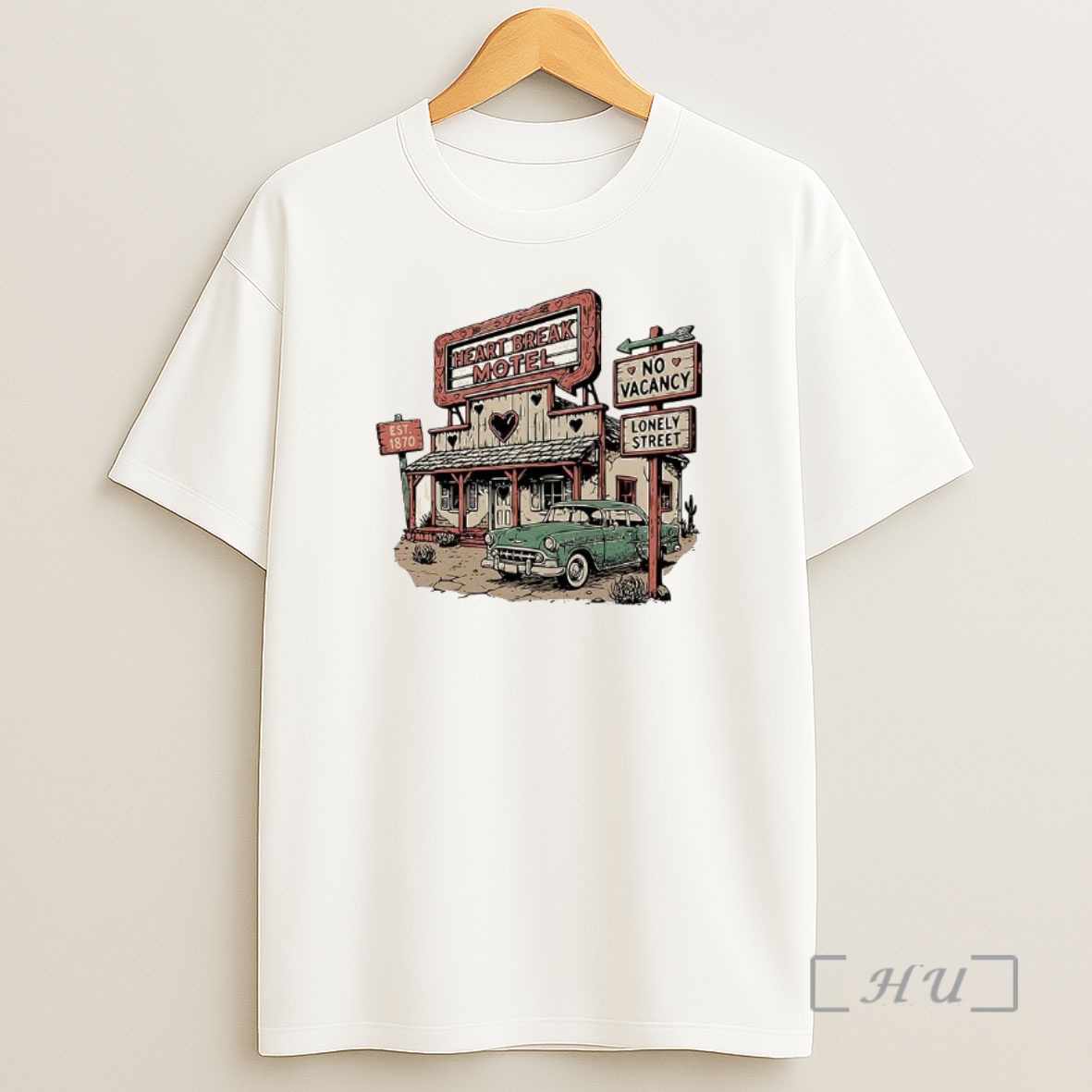 Officials Heart Break Motel Est 1870 No Vacancy Lonely Street Retro Music Lover Shirt Sweatshirt Tee
