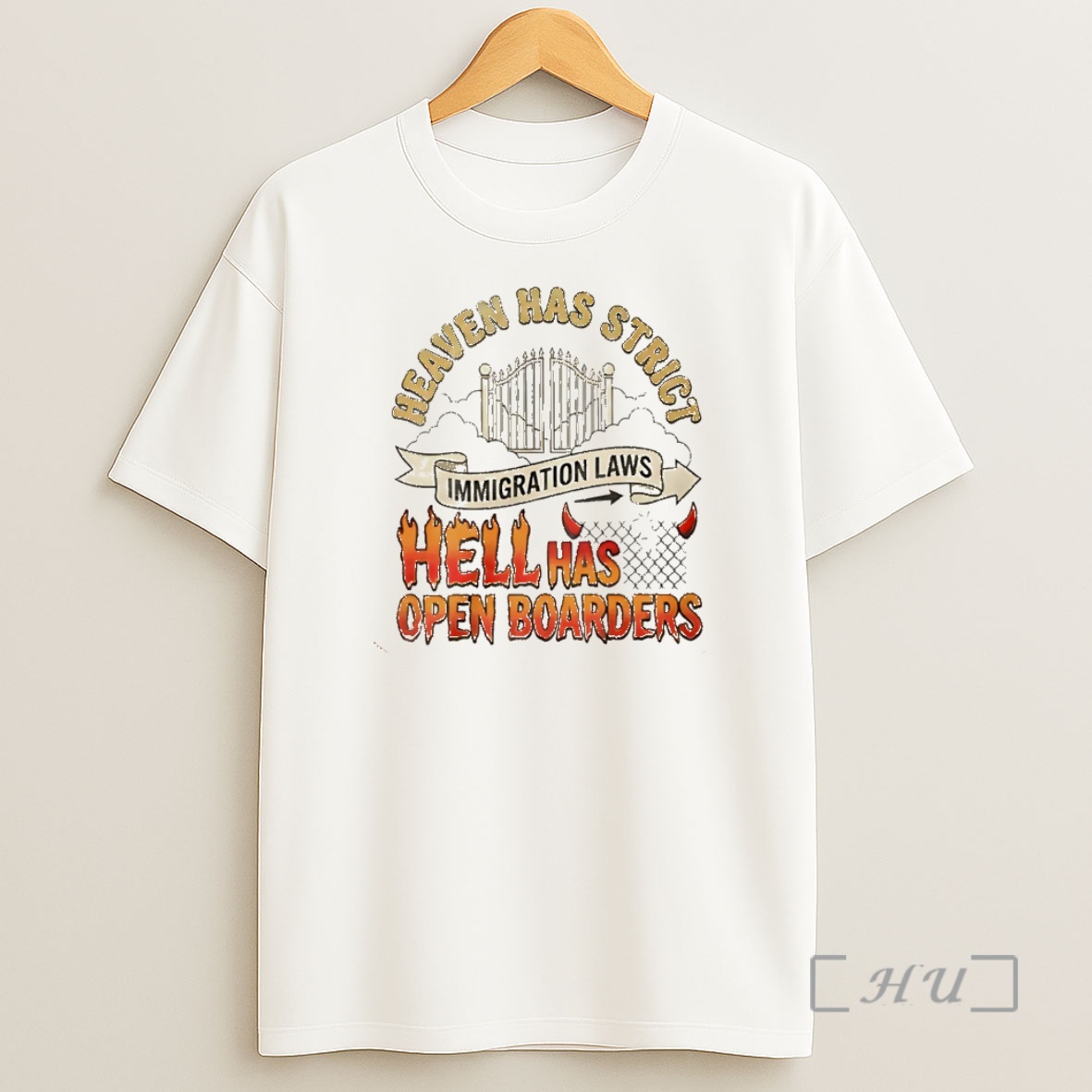 Officials Heaven Has Strict Immigration Laws Hell Has Open Borders Christmas Premium Shirt Sweatshirt Tee