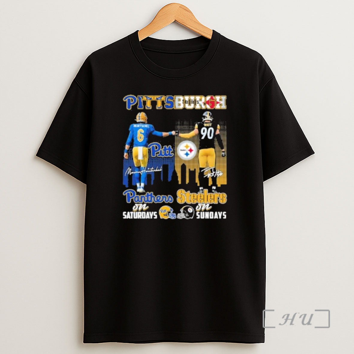 Officials Heintschel Pitt Panthers On Saturday And Tj Watt Pittsburgh Steelers On Sundays Shirt Sweatshirt Tee