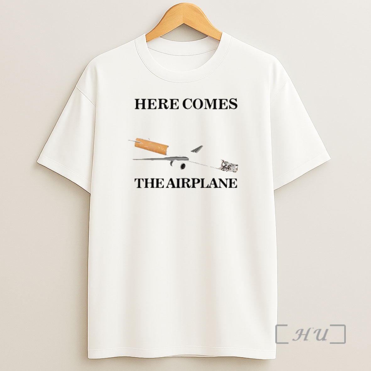 Officials Here Comes The Airplane Cigarette Plane Caricature Premium Shirt Sweatshirt Tee