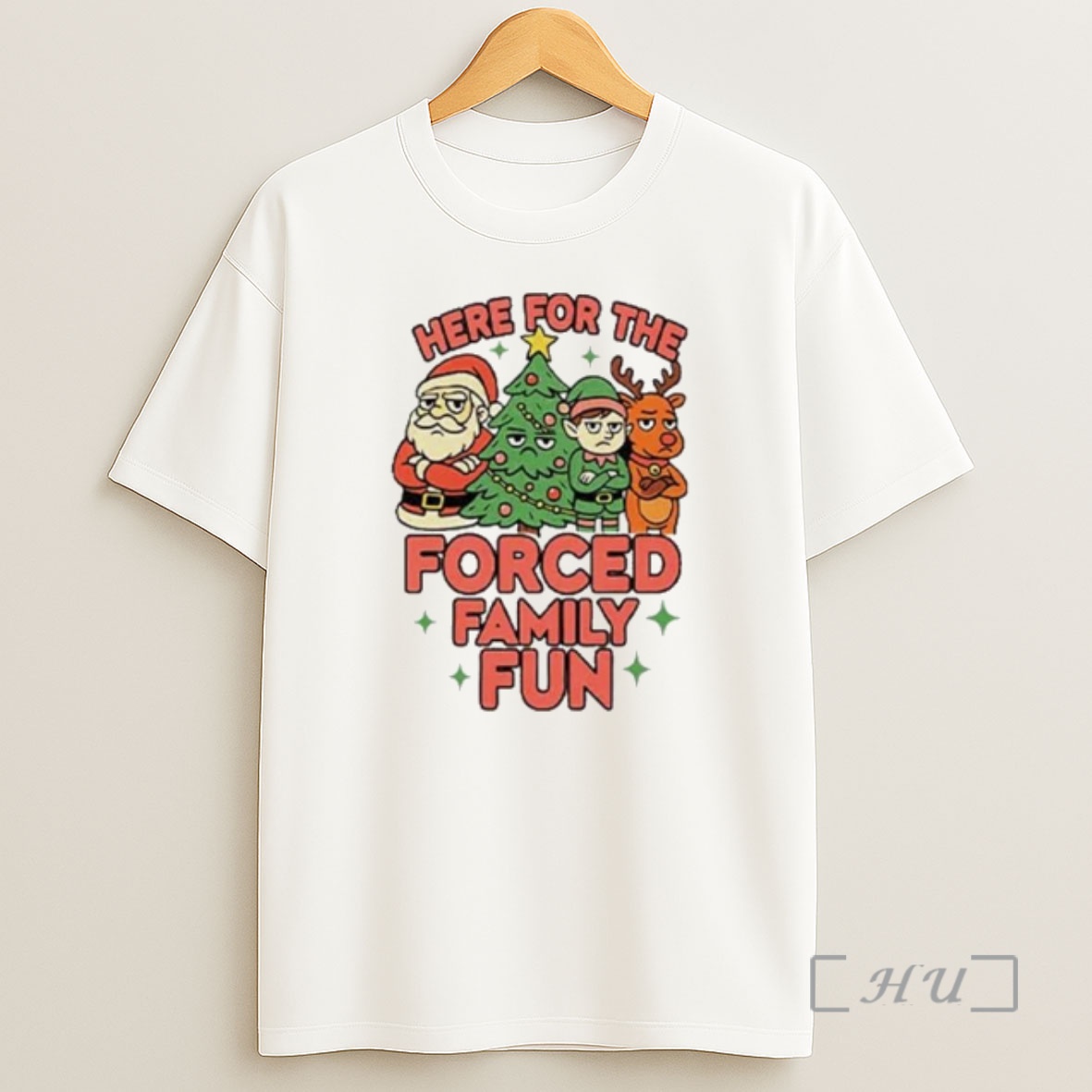 Officials Here For The Forced Family Fun Santa Elf Reindeer Christmas Ornaments Shirt Sweatshirt Tee