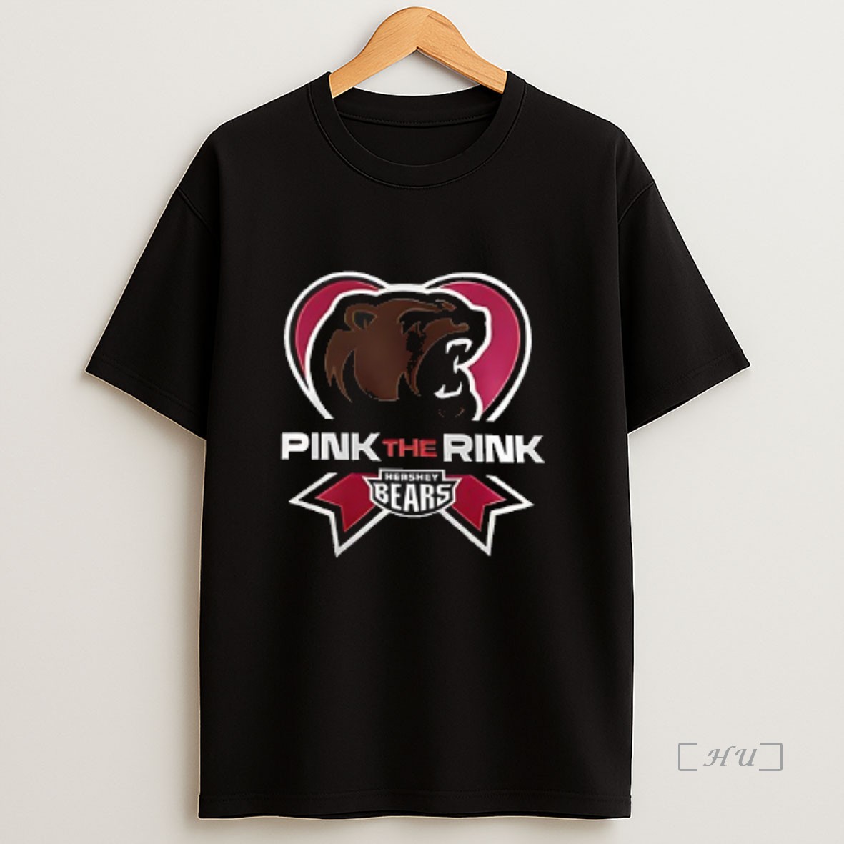 Officials Hershey Bears Pink The Rink Logo Double Sided Graphic Premium Shirt Sweatshirt Tee