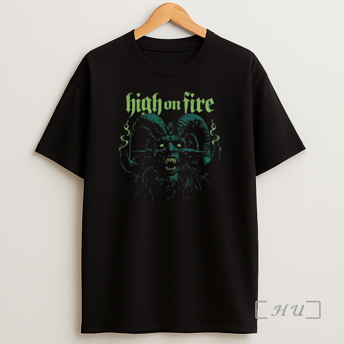 Officials High On Fire Devil Head Green Shirt Sweatshirt Tee