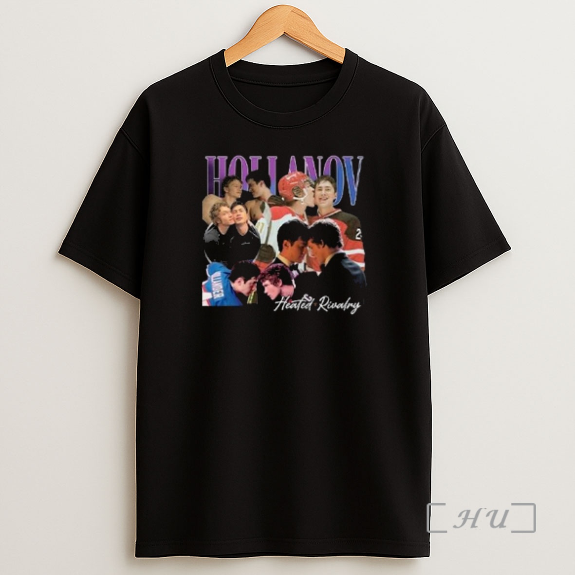 Officials Hollanov Heated Rivalry Circle Black Shirt Sweatshirt Tee