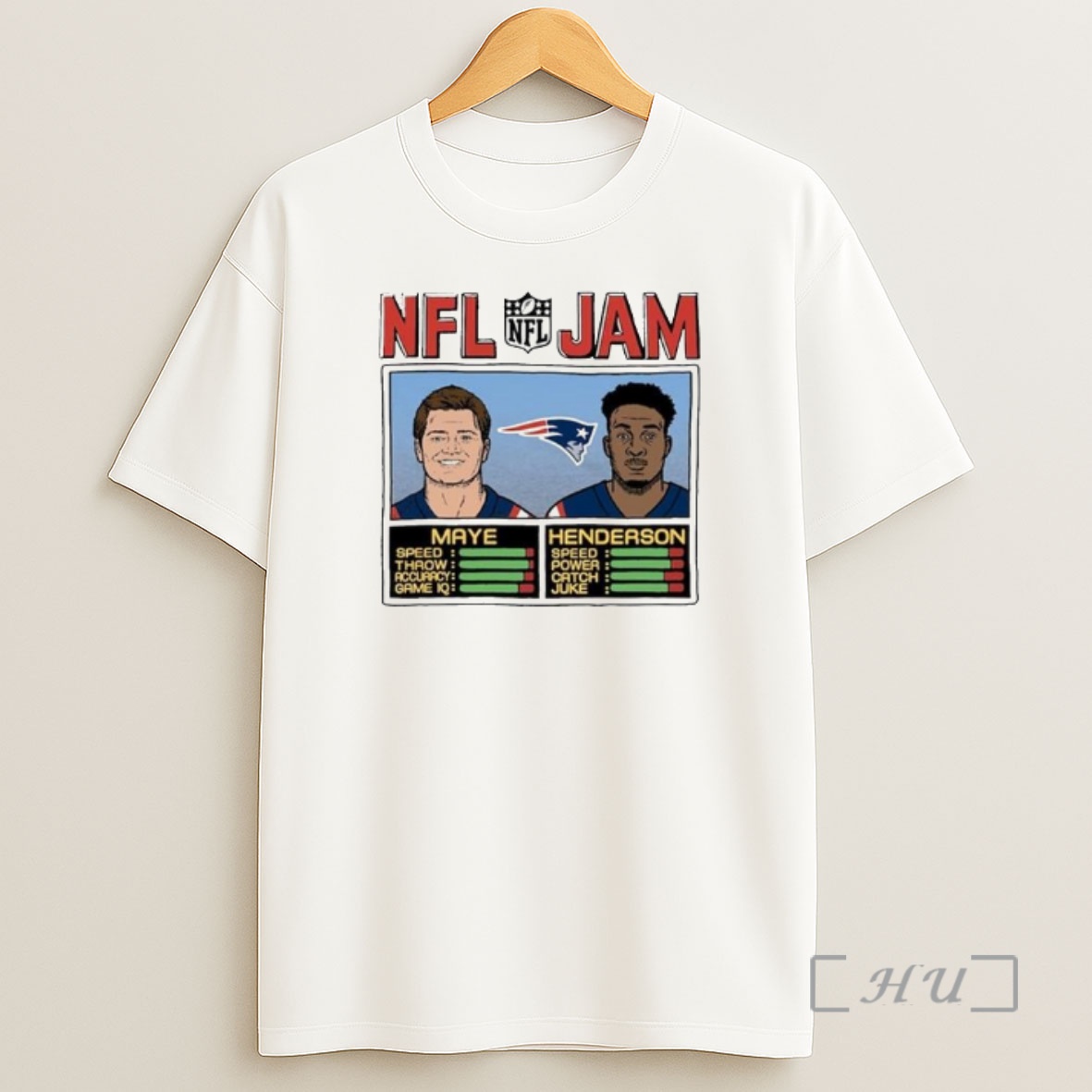Officials Homage Drake Maye Treveyon Henderson New England Patriots Nfl Jam Tri Blend Premium Shirt Sweatshirt Tee