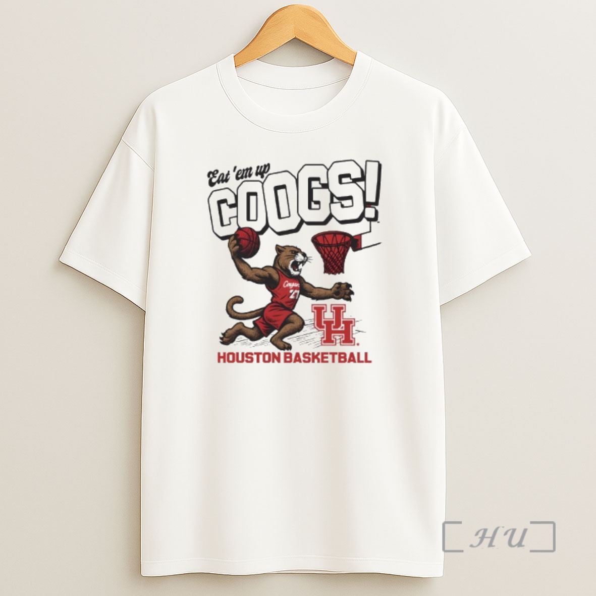 Officials Houston Cougars Eat Em Up Coogs Slam Dunk Shirt Sweatshirt Tee
