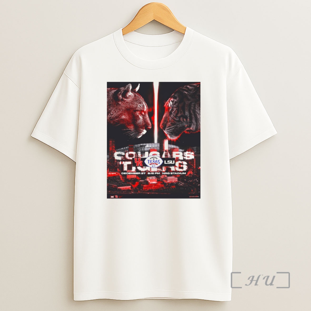 Officials Houston Cougars Vs Lsu Tigers Kinders Texas Bowl December 27 2025 Nrg Stadium Shirt Sweatshirt Tee