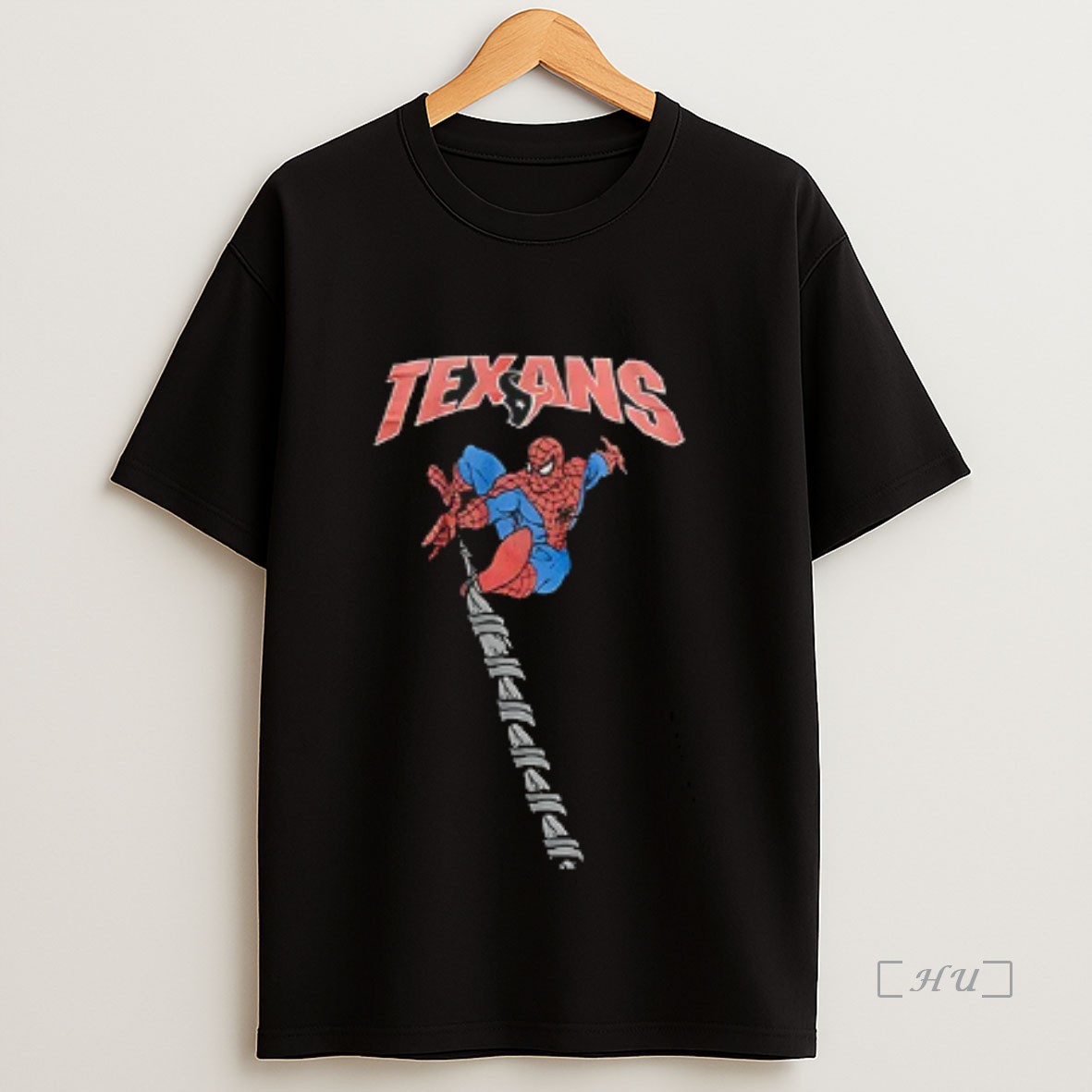 Officials Houston Texans Amazing Spider Man Cartoon Double Sided Graphic Premium Shirt Sweatshirt Tee