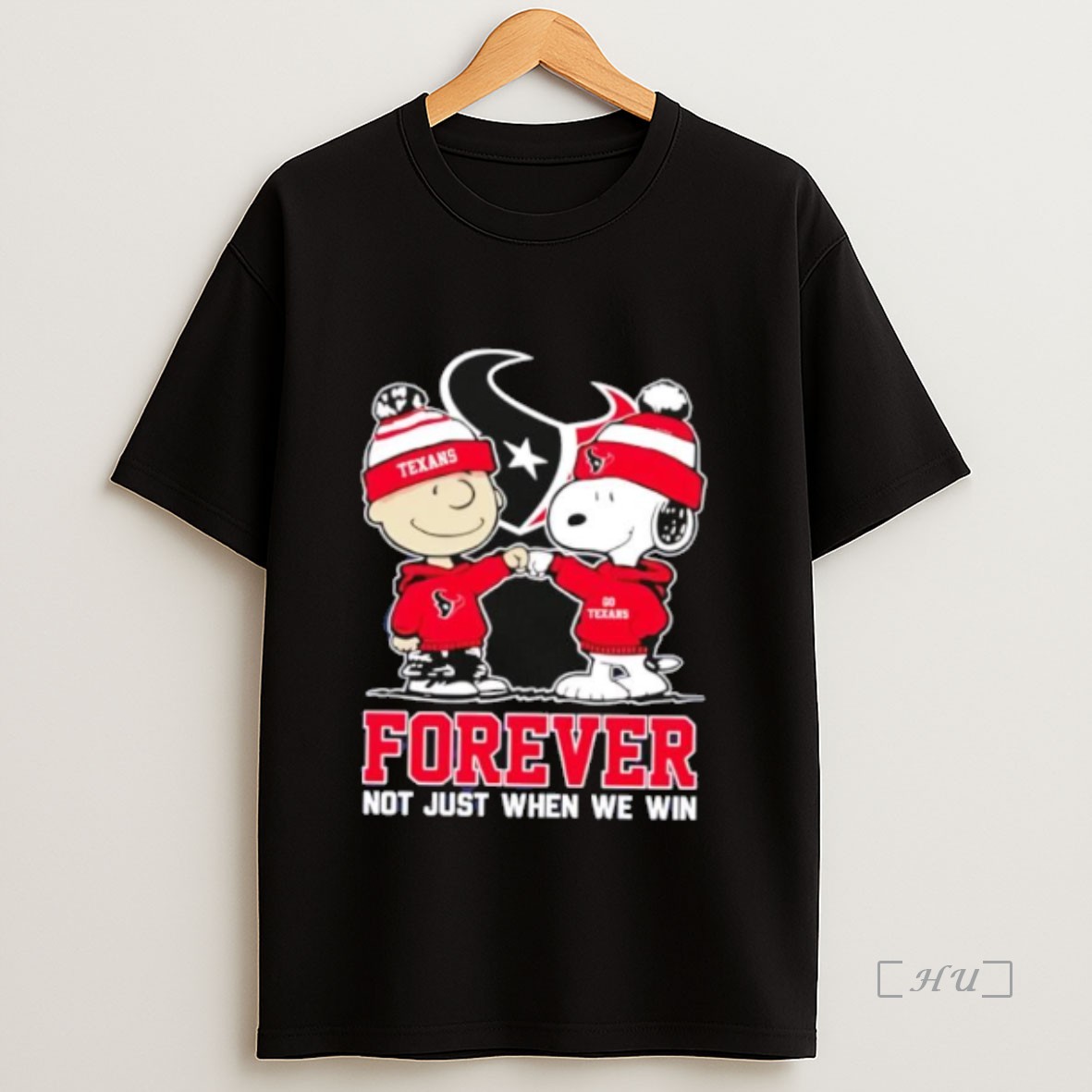 Officials Houston Texans Charlie Brown And Snoopy Forever Not Just When We Win Shirt Sweatshirt Tee