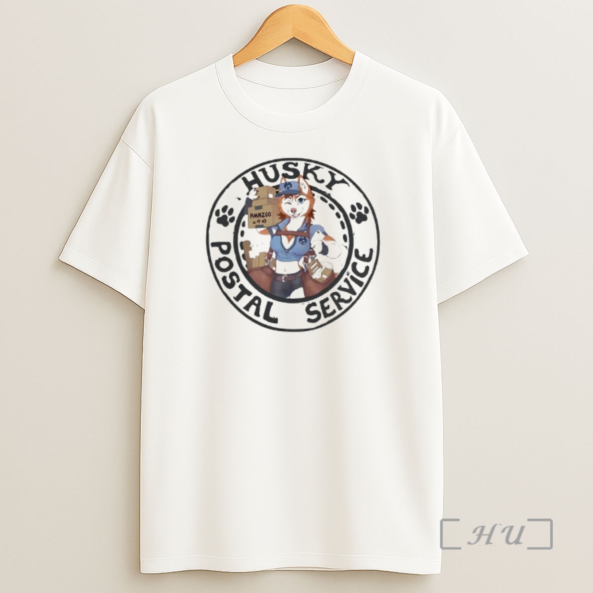 Officials Husky Postal Service Wolf Character Graphic Shirt Sweatshirt Tee