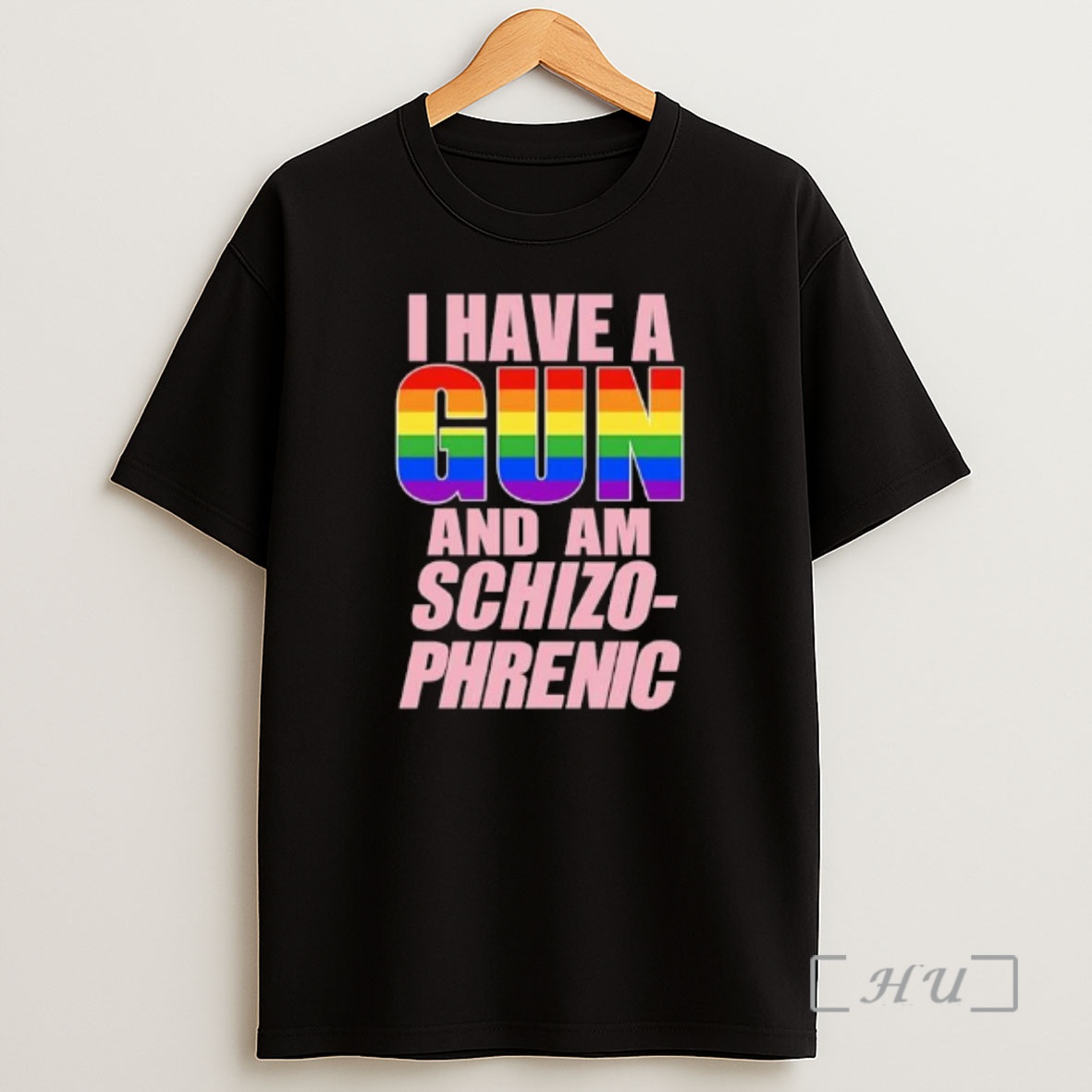 Officials I Have A Gun And Am Schizophrenic Lgbt Rainbow Graphic Premium Shirt Sweatshirt Tee