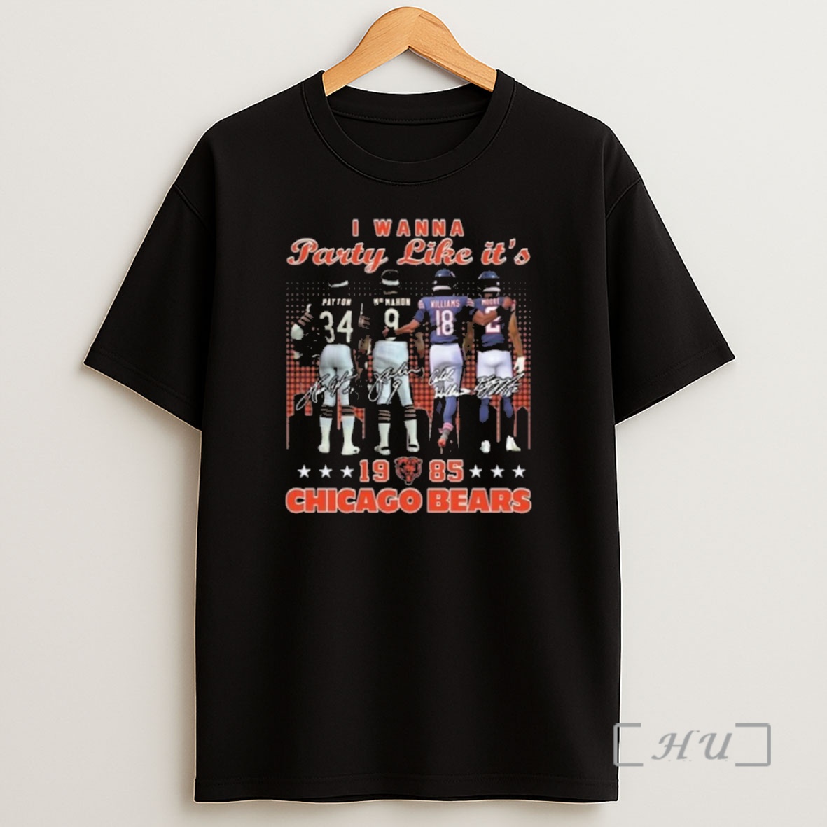 Officials I Wanna Party Like Its 1985 Chicago Bears Signatures Shirt Sweatshirt Tee