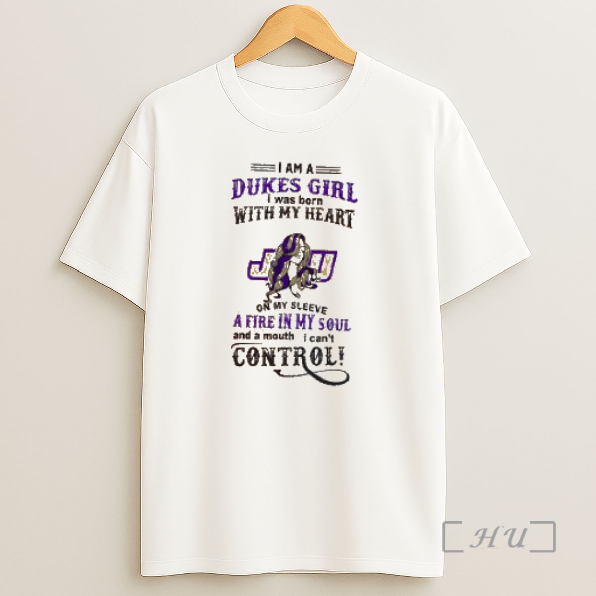 Officials I Am A James Madison Dukes Girl I Was Born With My Heart Two Sides White Shirt Sweatshirt Tee