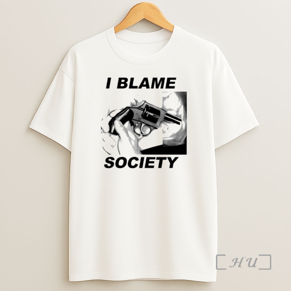 Officials I Blame Society Gun Image Shirt Sweatshirt Tee