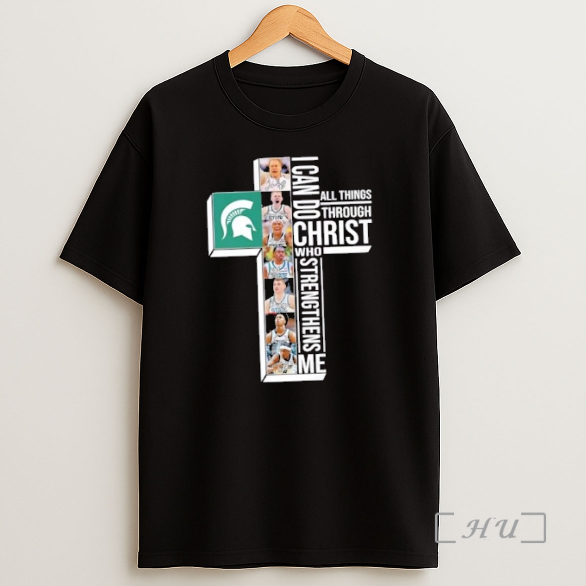 Officials I Can Do All Things Through Christ Who Strengthens Me Michigan State Spartans Players Football Cross Shirt Sweatshirt Tee