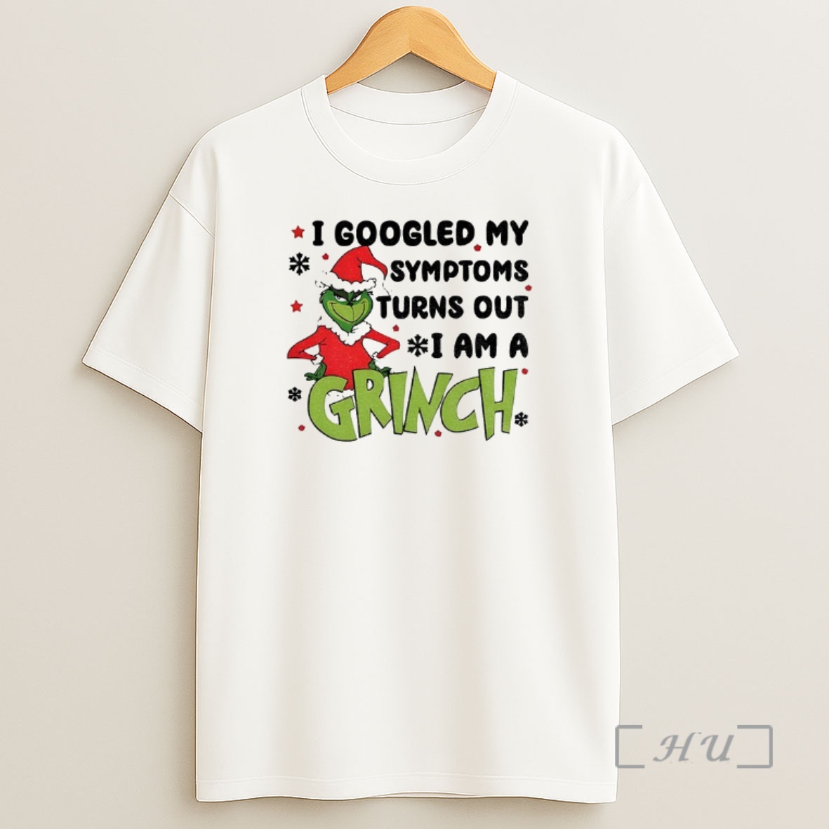 Officials I Googled My Symptoms Turns Out I Am A Grinch Santa Claus Merry Christmas Premium Shirt Sweatshirt Tee