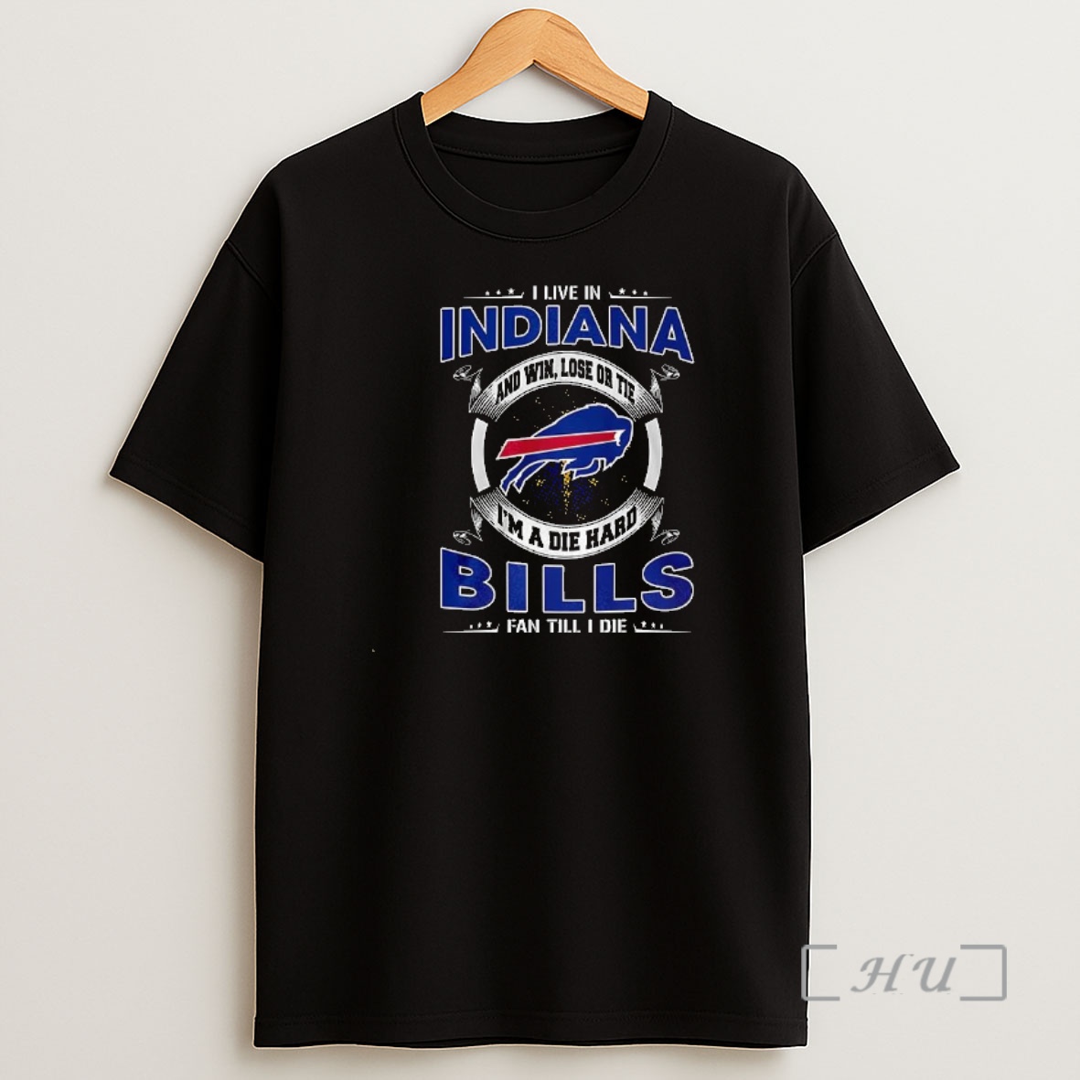 Officials I Live In Indiana Buffalo Bills Fan Till I Die Shirt Sweatshirt Tee