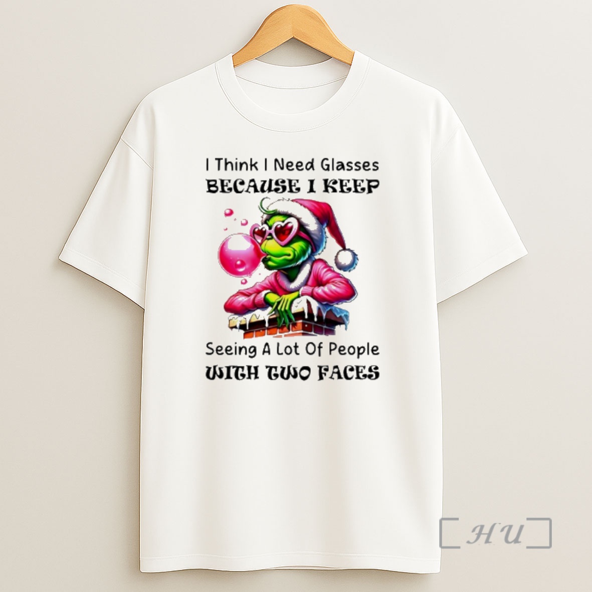 Officials I Think I Need Glasses Because I Keep Seeing A Lot Of People With Two Faces Grinch Premium Shirt Sweatshirt Tee