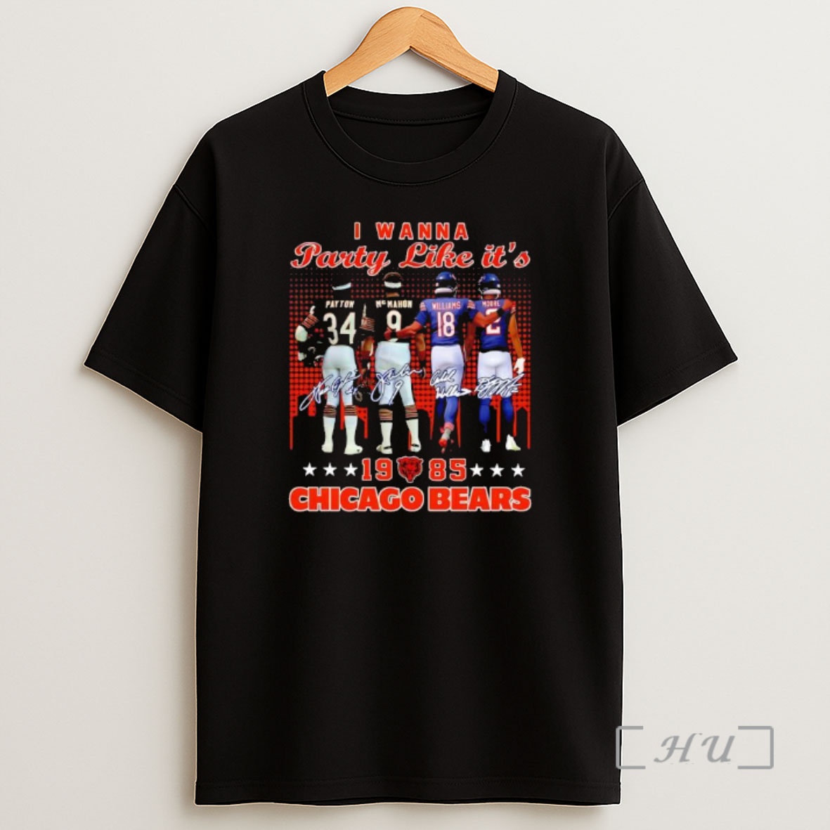 Officials I Wanna Party Like Its 1985 And Chicago Bears Team Signatures Shirt Sweatshirt Tee