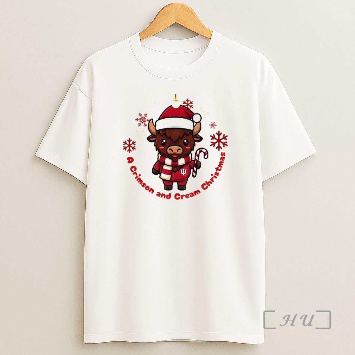 Officials Iu Bison A Crimson And Cream Christmas Shirt Sweatshirt Tee