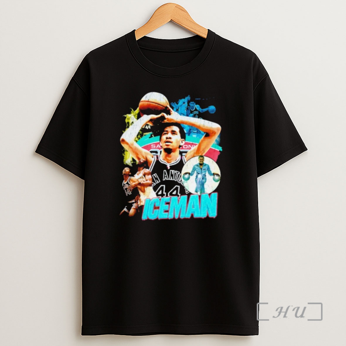 Officials Ice Man George Gervin San Antonio Spurs Nba Graphic Shirt Sweatshirt Tee
