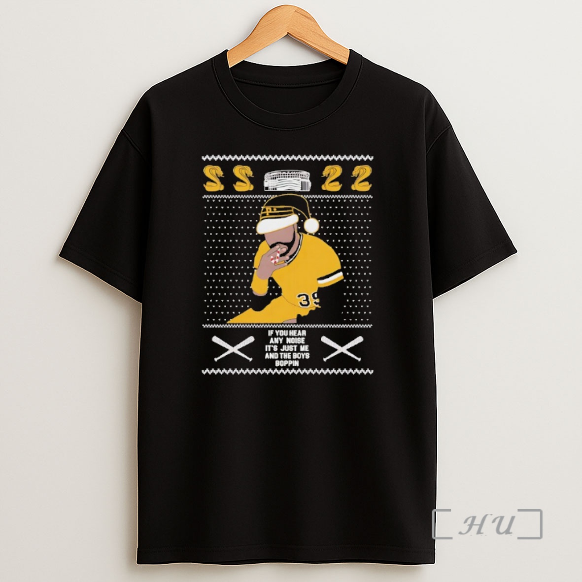 Officials If You Hear Any Noise Its Just Me And The Boys Boppin Christmas Premium Shirt Sweatshirt Tee