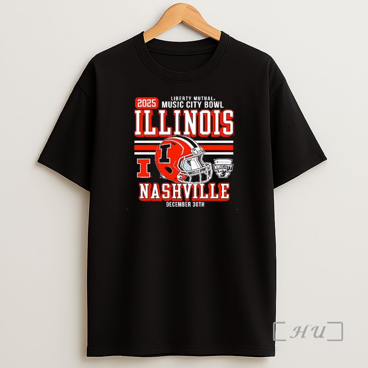 Officials Illinois Football 2025 Music City Bowl Helmet Christmas Shirt Sweatshirt Tee