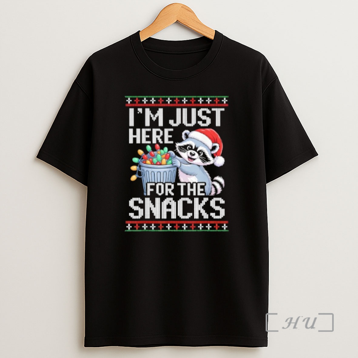 Officials Im Just Here For The Snacks Raccoon Christmas Ugly Shirt Sweatshirt Tee