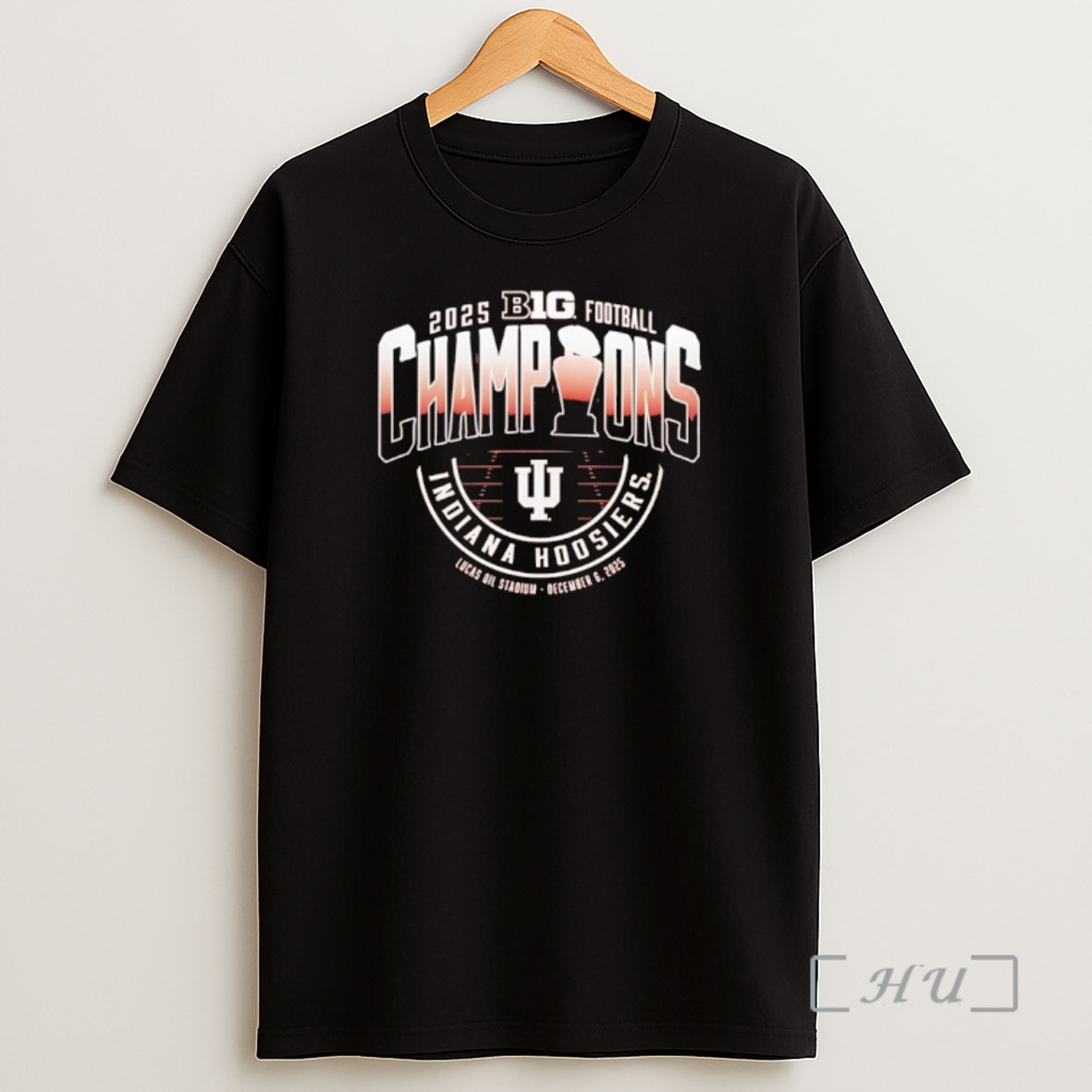 Officials Indiana 2025 Big Football Champions Lucas Bil Stadium Dec 6th 2025 Logo Premium Shirt Sweatshirt Tee