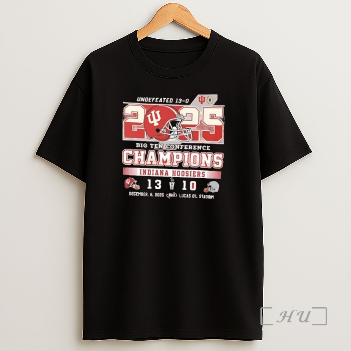 Officials Indiana 2025 Big Ten Champions 13 10 Score 2 Sided Shirt Sweatshirt Tee