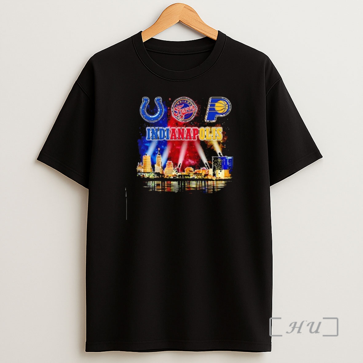 Officials Indiana Colts And Indiana Fever And Indiana Pacers Logo Skyline Shirt Sweatshirt Tee