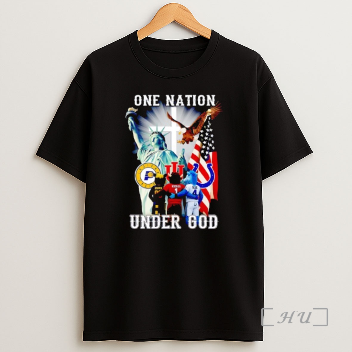 Officials Indiana Hoosier Indiana Pacers Indianapolis Colts Mascot One Nation Under God Shirt Sweatshirt Tee