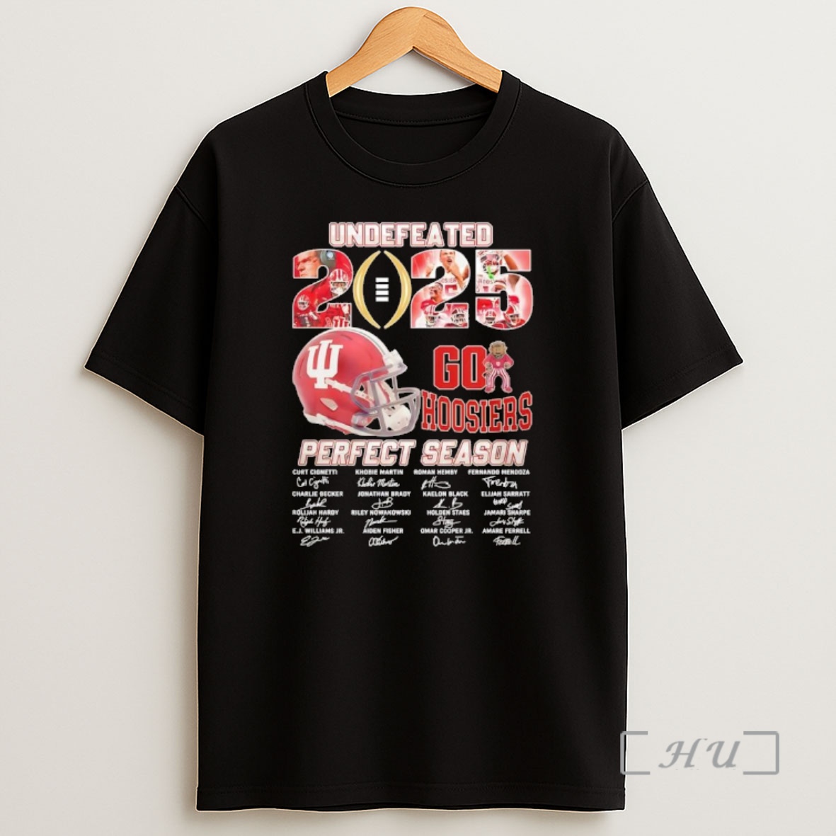 Officials Indiana Hoosier Ncaa Cfb 2025 Undefeated Go Hoosiers Name Signature Shirt Sweatshirt Tee