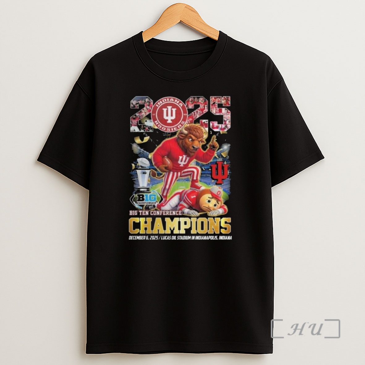 Officials Indiana Hoosiers 2025 2026 Big Ten Champions Go Hoosiers Mascot Shirt Sweatshirt Tee