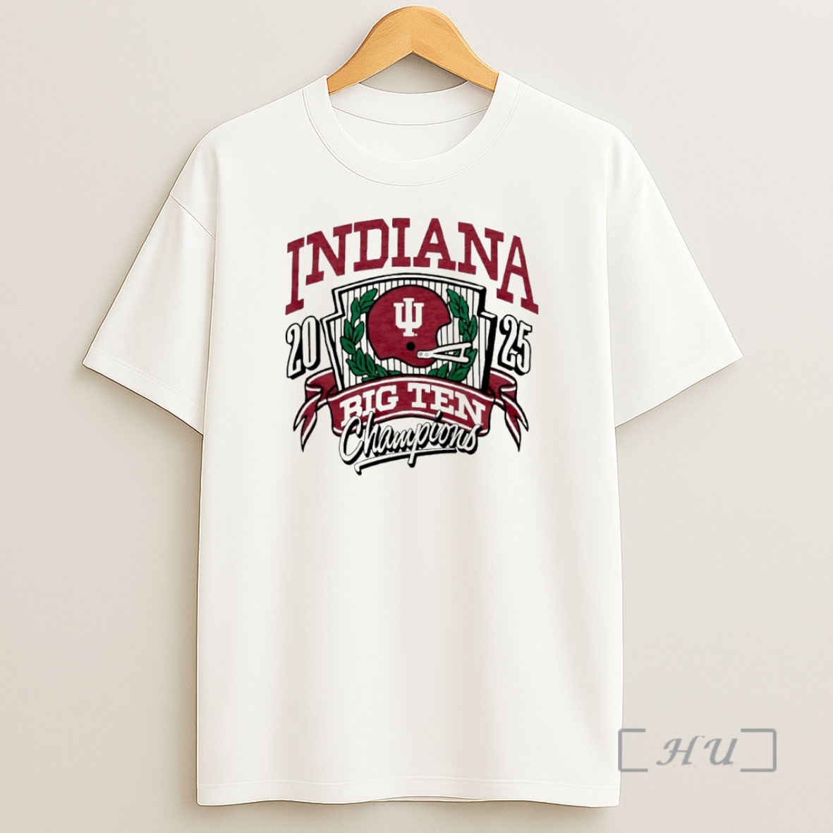 Officials Indiana Hoosiers 2025 Big Ten Champions Crest Helmet Circle Shirt Sweatshirt Tee