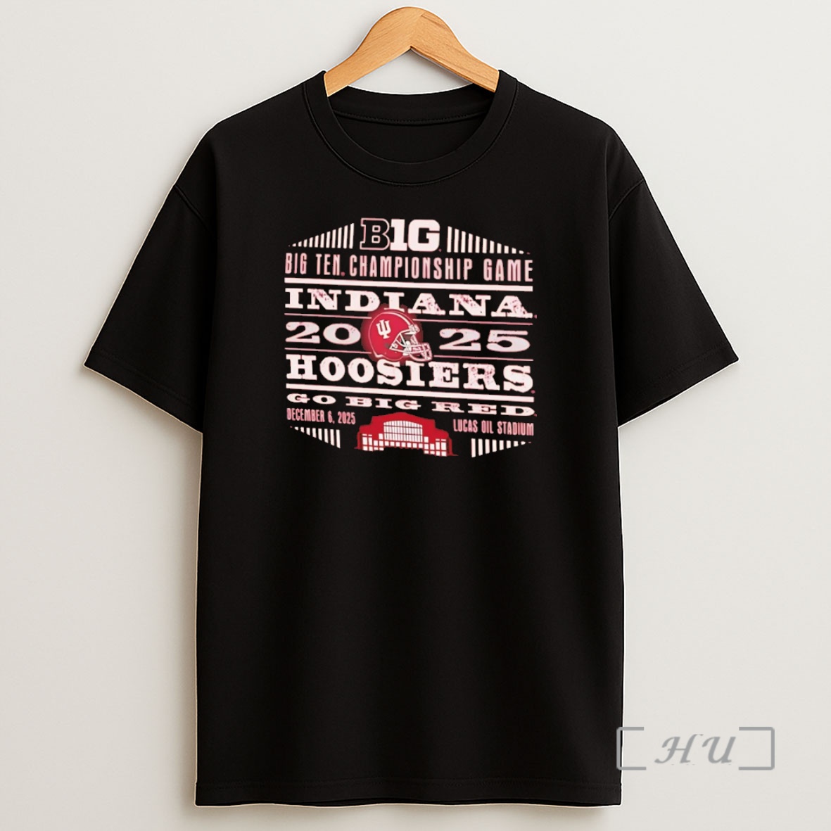 Officials Indiana Hoosiers 2025 Big Ten Championship Game Go Big Red Chriast Premium Shirt Sweatshirt Tee