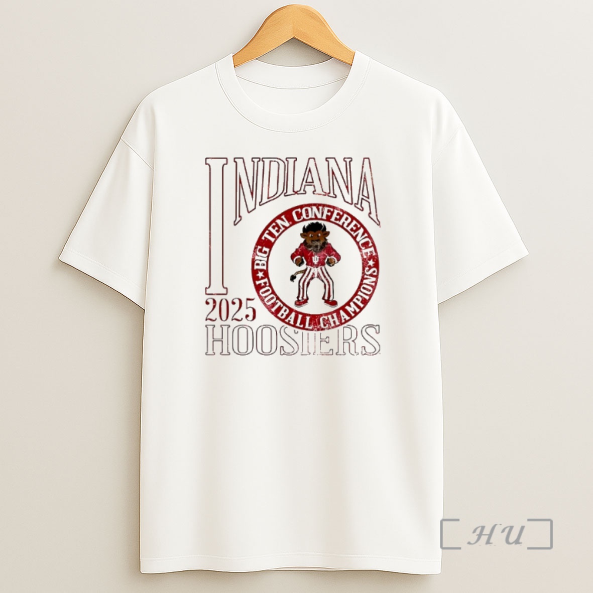 Officials Indiana Hoosiers 2025 Big Ten Football Champions Mascot Vintage Shirt Sweatshirt Tee