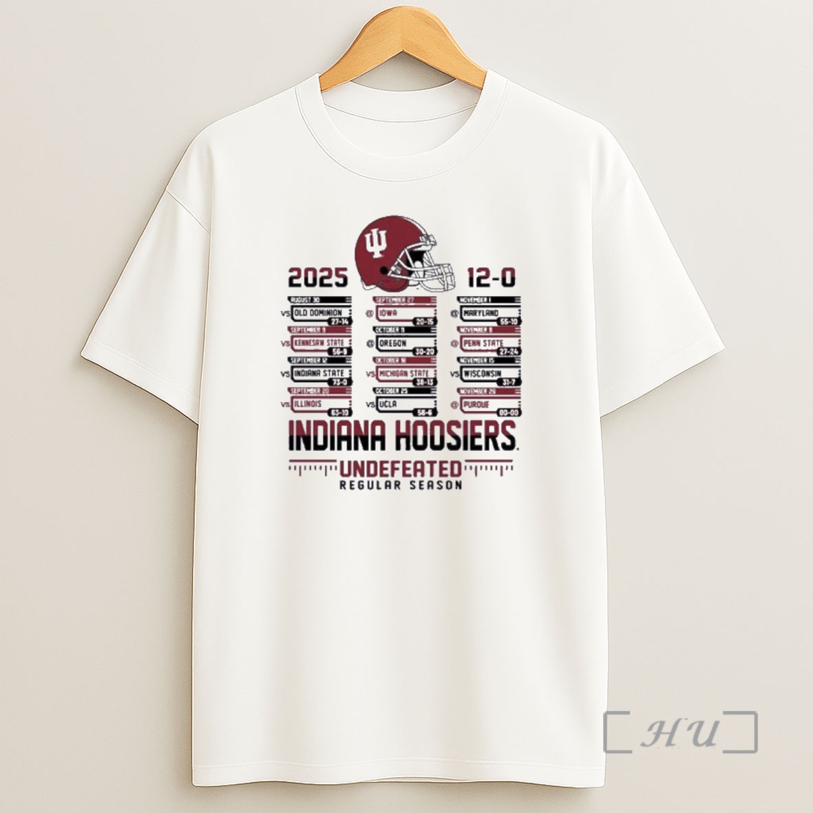 Officials Indiana Hoosiers 2025 Undefeated 12 0 Regular Season Premium Shirt Sweatshirt Tee
