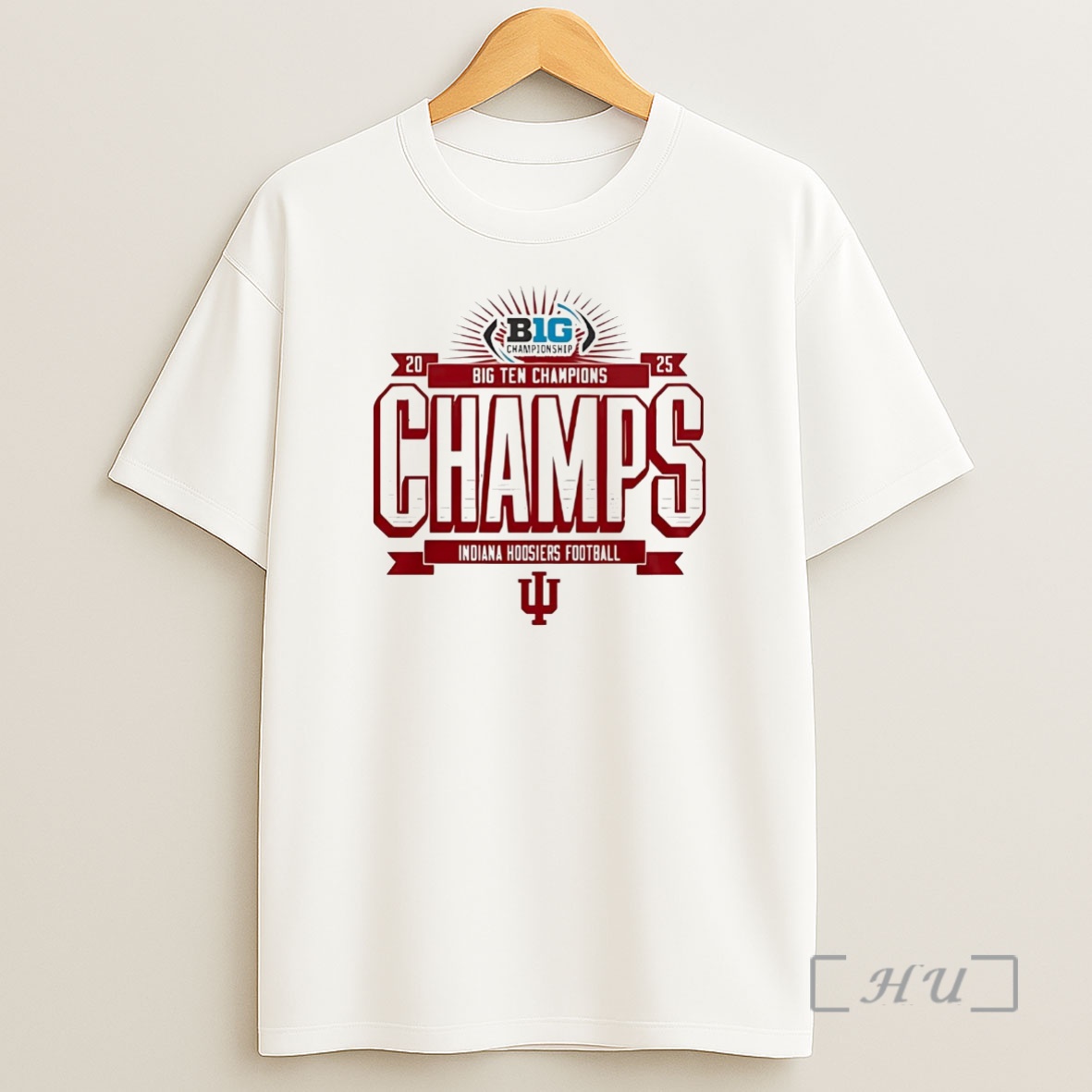 Officials Indiana Hoosiers 2025 Big Ten Football Champions 2 Sided Premium Shirt Sweatshirt Tee