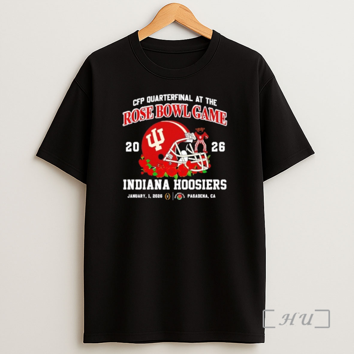 Officials Indiana Hoosiers 2026 Cfp Rose Bowl Game Helmet Shirt Sweatshirt Tee