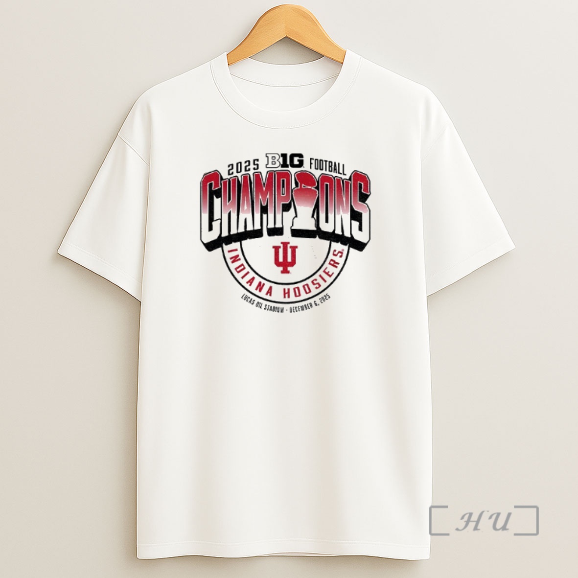 Officials Indiana Hoosiers Football Big 10 Champs Game Day Lucas Oil Stadium December 6 2025 Shirt Sweatshirt Tee