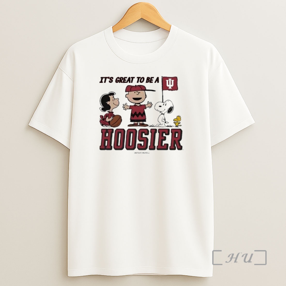 Officials Indiana Hoosiers Peanuts Characters Its A Great Day To Be A Hoosier Shirt Sweatshirt Tee