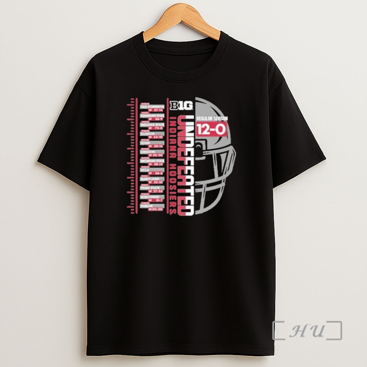 Officials Indiana Hoosiers Undefeated 12 0 Regular Season Helmet Premium Shirt Sweatshirt Tee