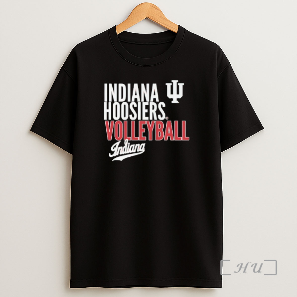 Officials Indiana Hoosiers Volleyball Indiana Text Logo Overlay Premium Shirt Sweatshirt Tee