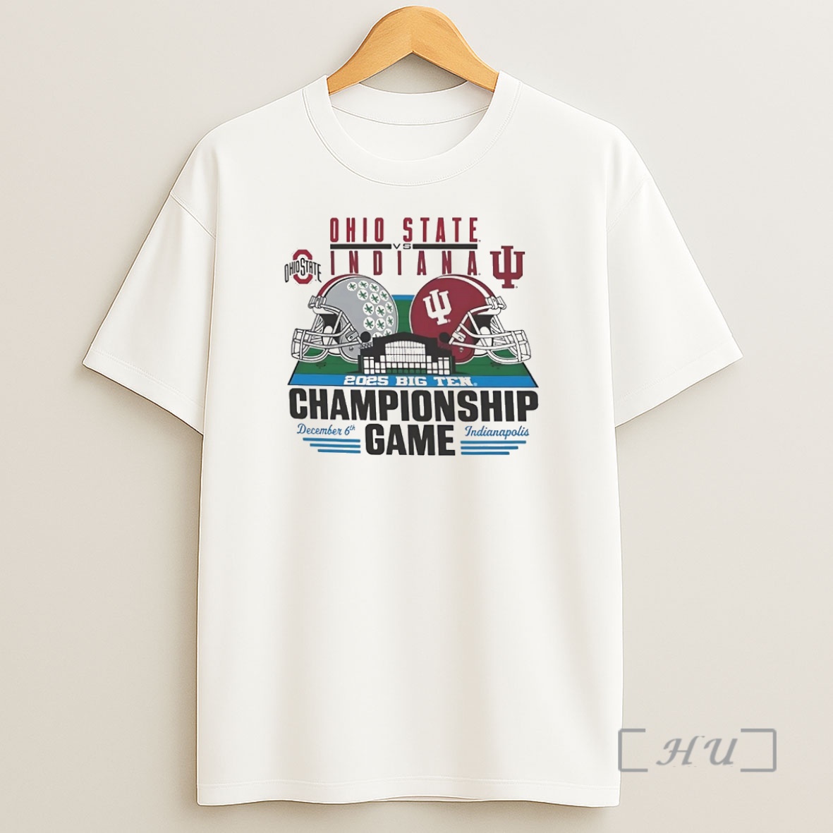 Officials Indiana Hoosiers And Ohio State Buckeyes 2025 Big Ten Championship Game Christmas Premium Shirt Sweatshirt Tee