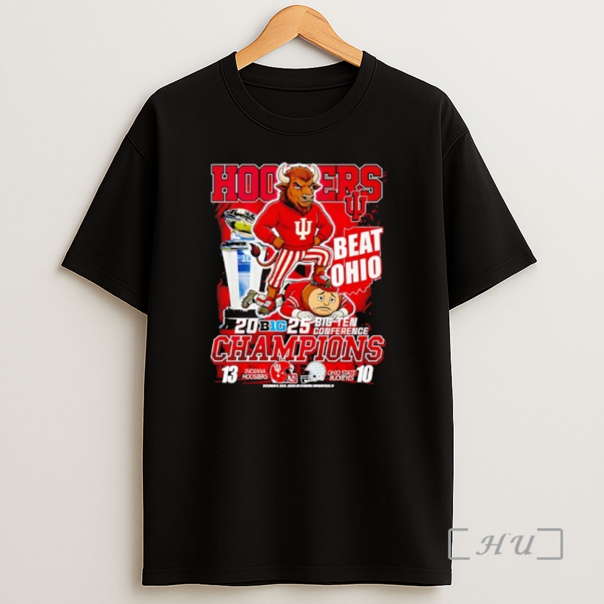 Officials Indiana Hoosiers Beat Ohio Big Ten Conference Champions 2025 Shirt Sweatshirt Tee