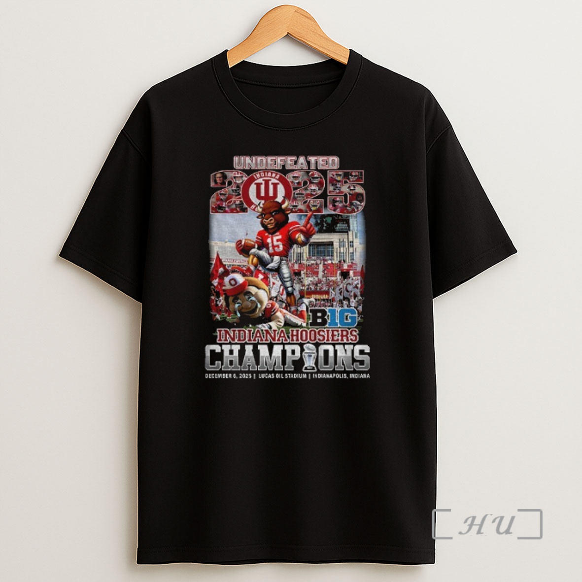 Officials Indiana Hoosiers Beat Ohio State Buckeyes Big Champions Undefeated 2025 Lucas Oil Stadium Premium Shirt Sweatshirt Tee