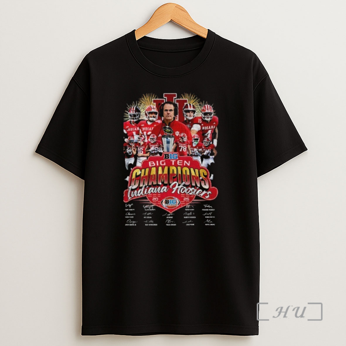 Officials Indiana Hoosiers Football Big Ten 2025 Champions Signatures Premium Shirt Sweatshirt Tee